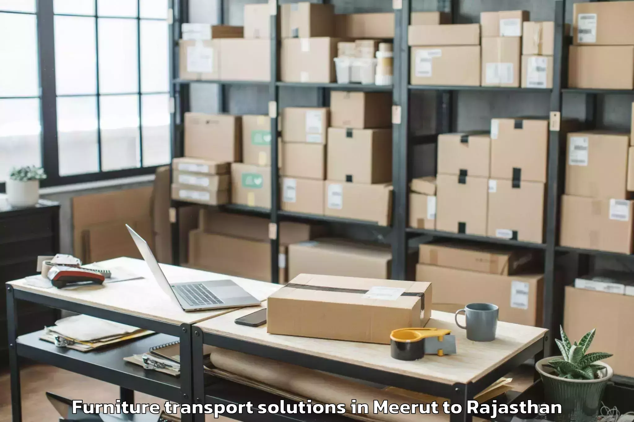 Hassle-Free Meerut to Sri Vijaynagar Furniture Transport Solutions